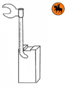 Diagram Koolborstel met draad, connector & Buildalot logo voor Vorkheftruck - Koolborstels met Gratis Wereldwijde Levering uit Voorraad