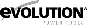 Logo van het merk Evolution met de tekst "Power tools"